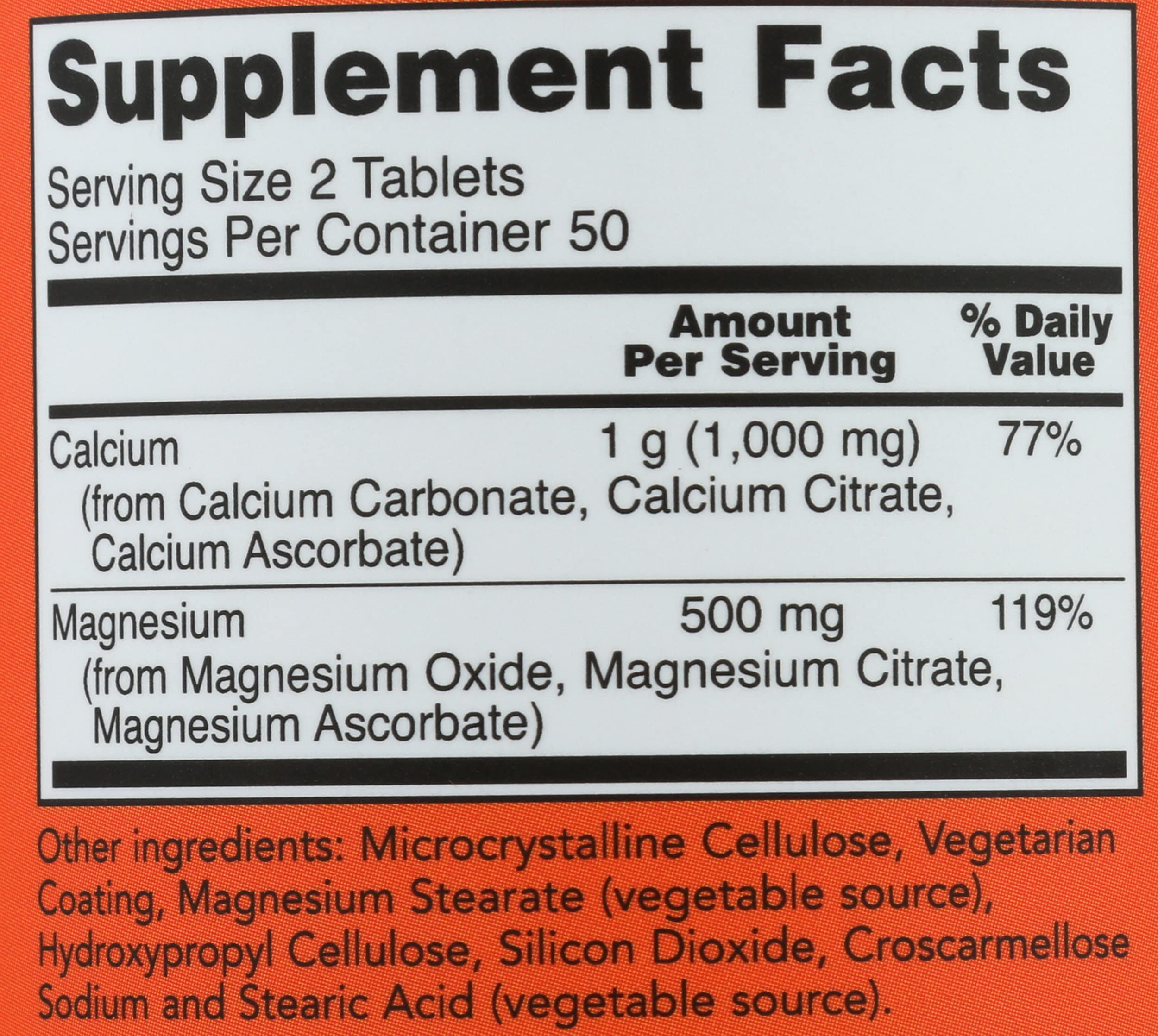Now Foods Cal Mag 500/250mg, 100 CT — Amazon image 3