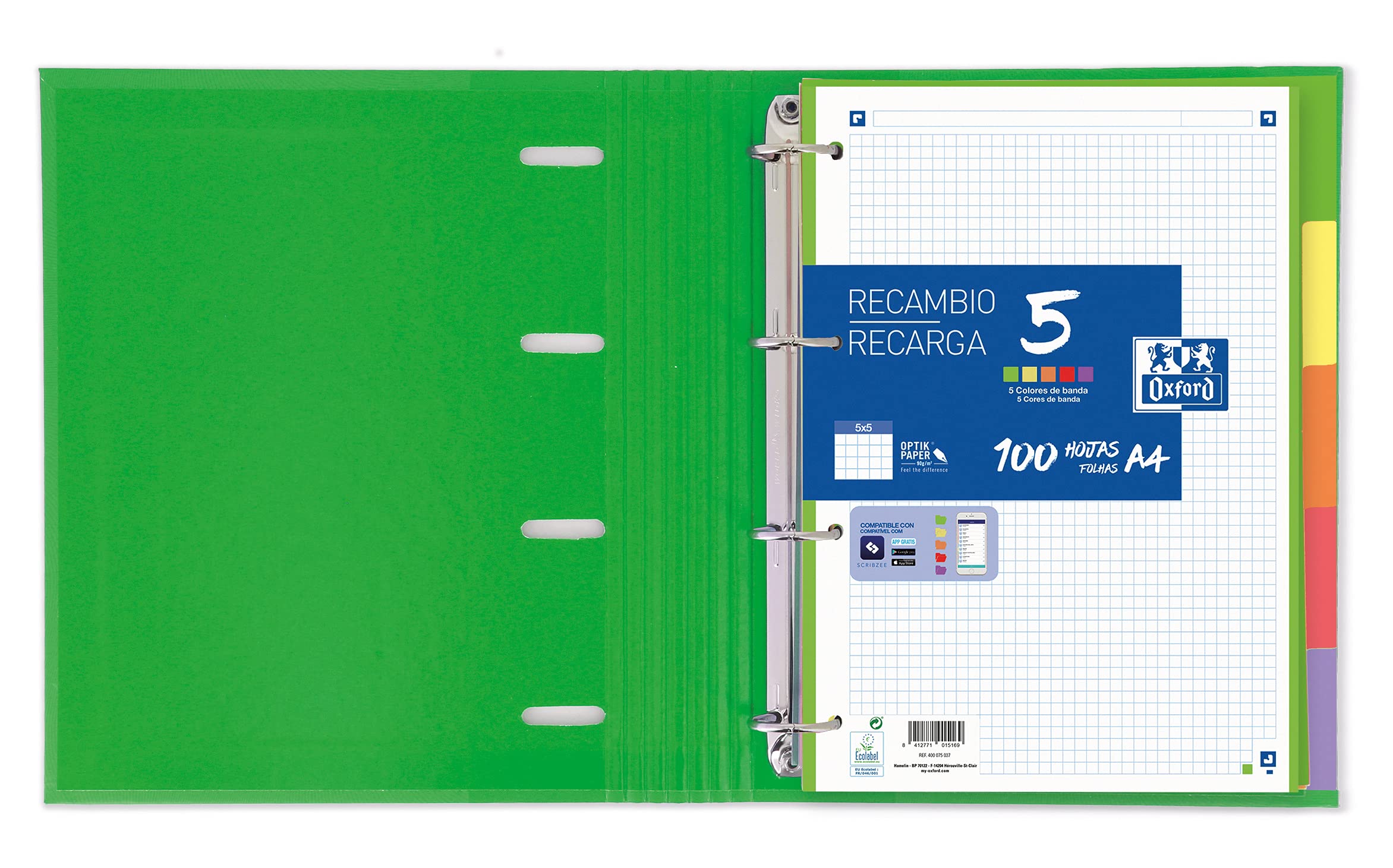 Divisori Oxford Strongline - Set 25 Pezzi, 5 Colori Pastello, Per Organizzazione - Foto 13