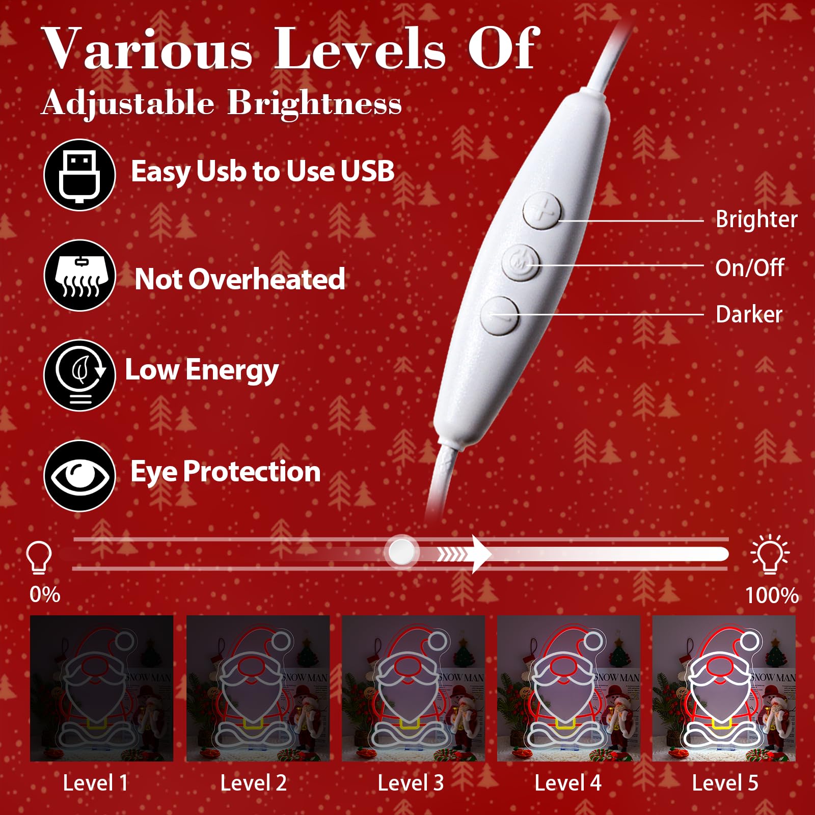 NOXET Neonowy szyld Christmas Gnome neonowy znak Święty Mikołaj neonowy znak Boże Narodzenie neonowe światło do dekoracji ścian Boże Narodzenie tabliczka LED na imprezę, Nowy Rok, festiwal, dekoracja