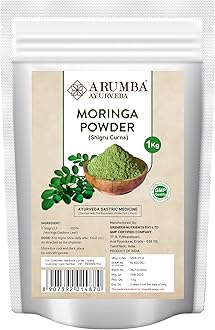 Moringa Leaf Powder 1 kg, Made with Pure Drumstick Leaves, Shigru Powder for Weight Loss and Diabetes, Herbal Immunity Booster