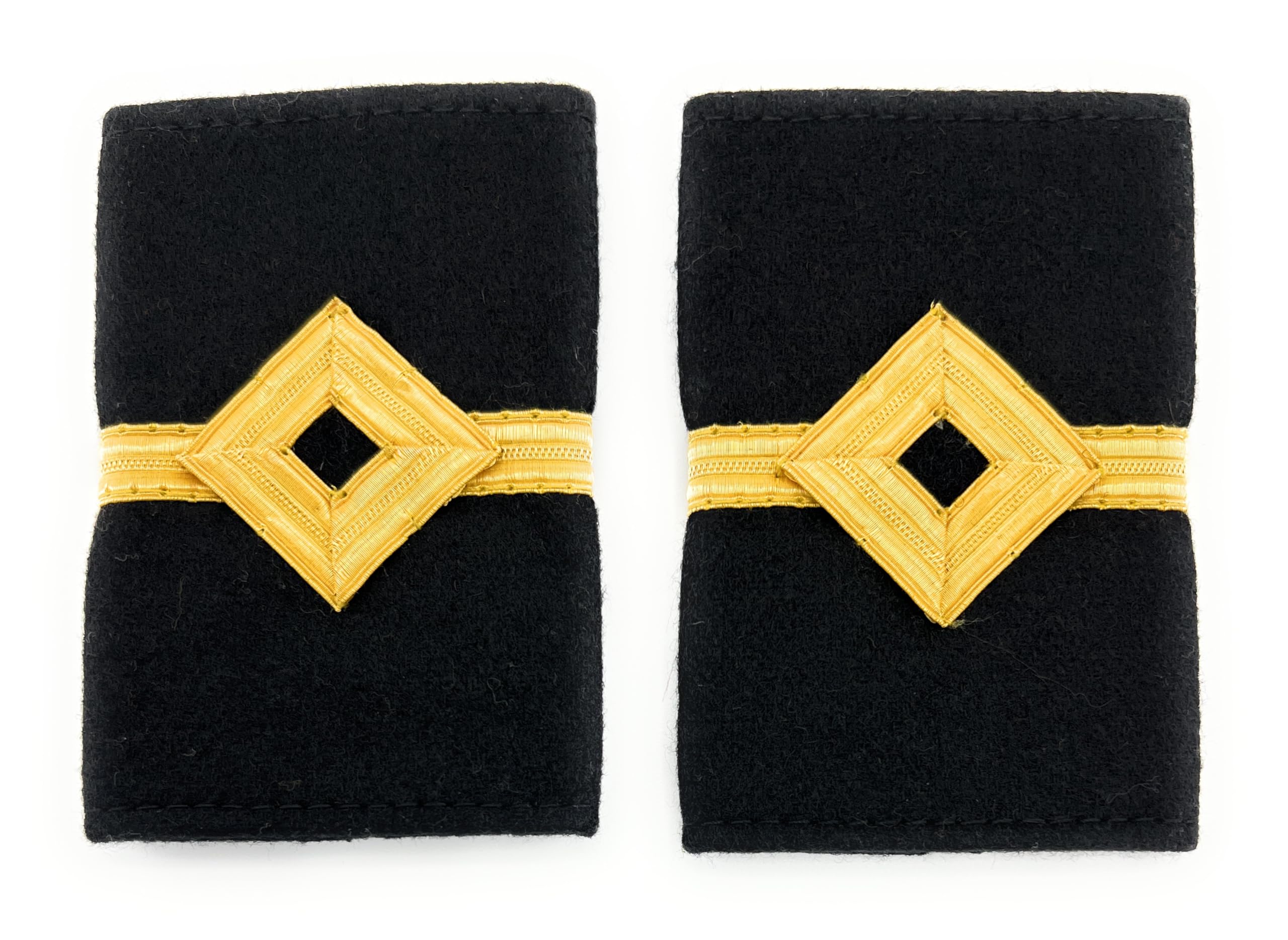 Uniform Store London Men's Gold Black Epaulettes Merchant Navy Slip On Soft For 3Rd Officer R1450