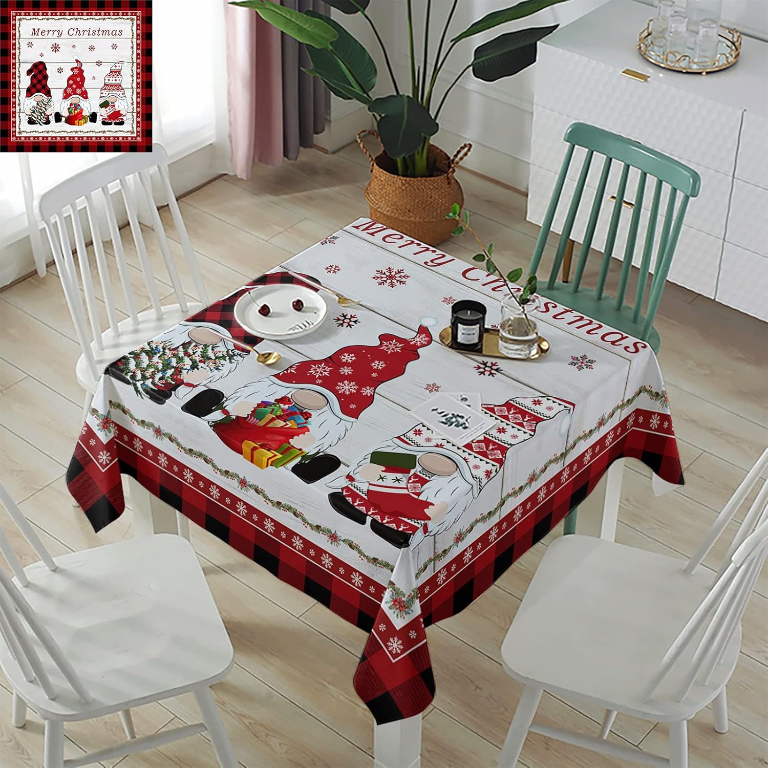 Christmas Tablecloth Waterproof For Square/Round/Rectangle