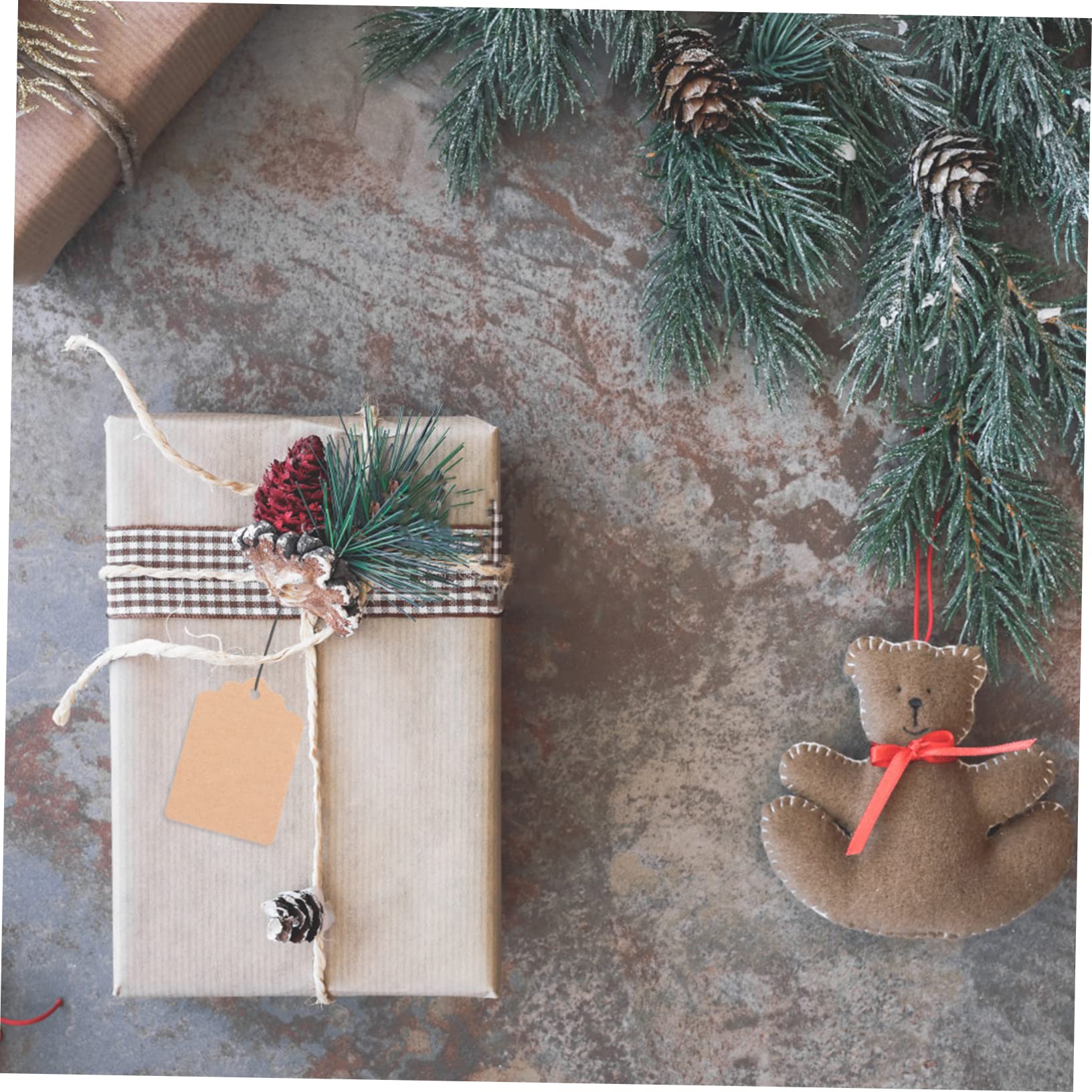 Etiquetas de Papel Kraft Lisas Nombre 1000 Piezas Beige