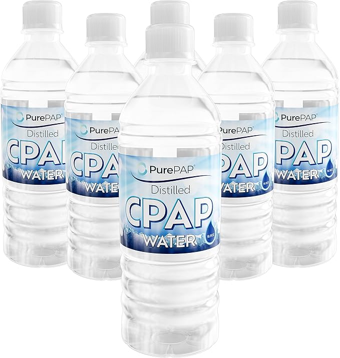 PurePAP Pure Distilled CPAP Water 6Pack of 16.9oz Bottles Distilled