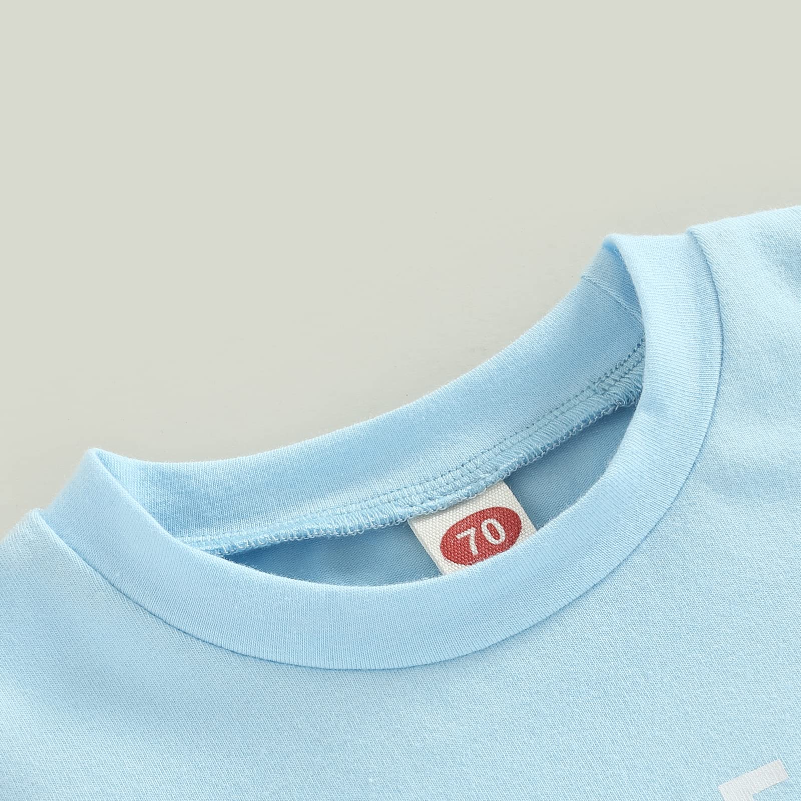 Toddler Baby Boys Easter Outfit Short Sleeve Bunny Letter T-Shirt and Pants Set 6M 12M 18M 24M Boy Clothes (Blue, 2-3 Years)