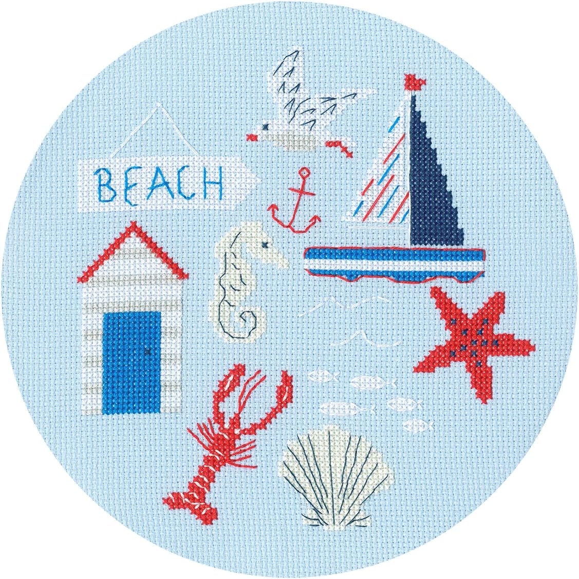 Bothy ThreadsCross Stitch Kit - Sew Easy: Beach (Hoop not Included)