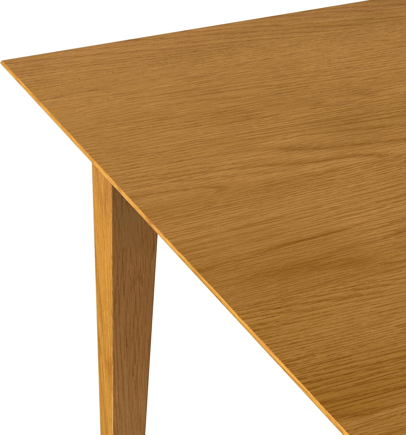SIMPLIHOME Colby Dining Table - 60 inch Wide Solid Wood Oak Veneer Rectangular Kitchen Table in Oak Finish, Rectangular Mid‑Century & Rustic Contemporary Style for Kitchen or Dining Room, Seats 6