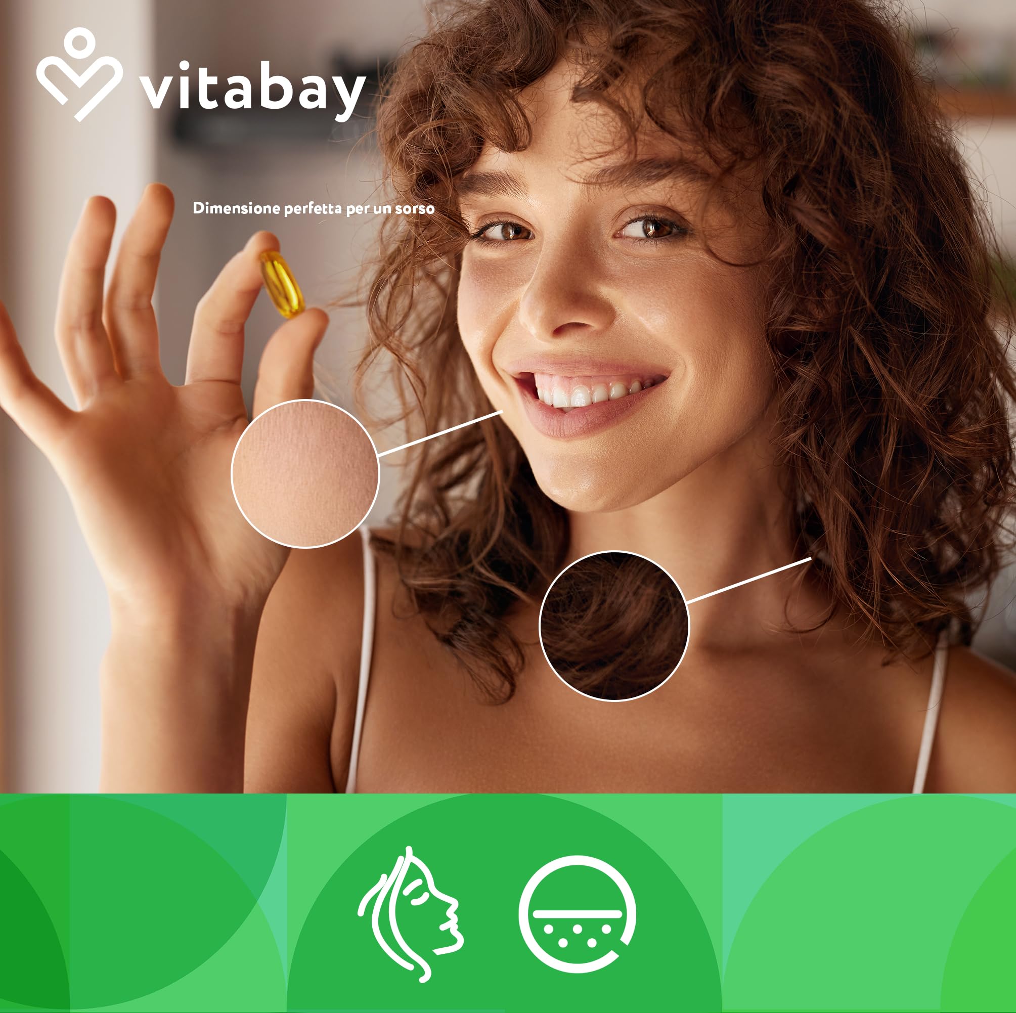 Vitabay Vitamina E 600 UI Depot - 200 softgel vegane - D-alfa-tocoferolo - alto dosaggio - contribuisce alla protezione delle cellule dallo stress ossidativo - testato in laboratorio - 12 mesi