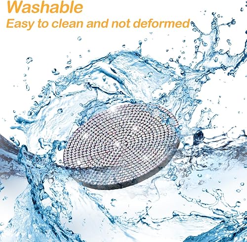 Miniatura 3 de Osilly Portavasos para automóvil, paquete de 2 posavasos antideslizantes con diamantes de imitación de cristal, tapete universal de 2.75 pulgadas,