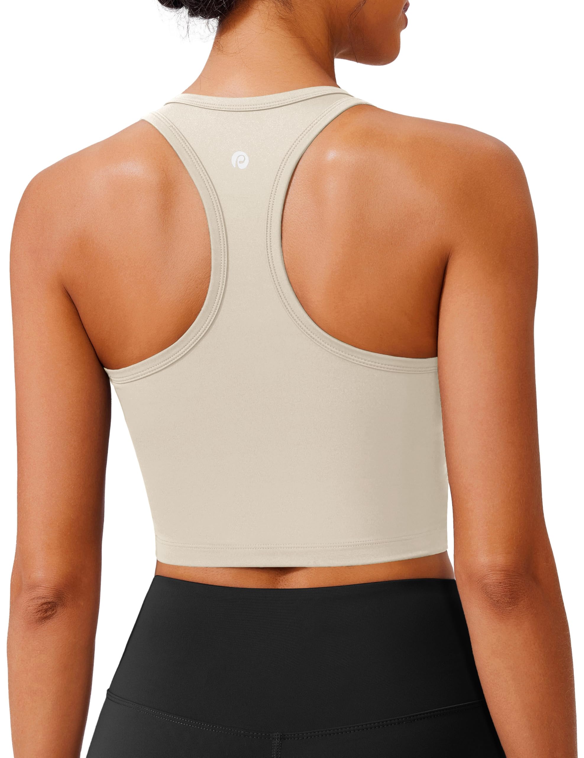 PINSPARK Sports Bra for Women Racerback Tank Tops Light Support Workout Top