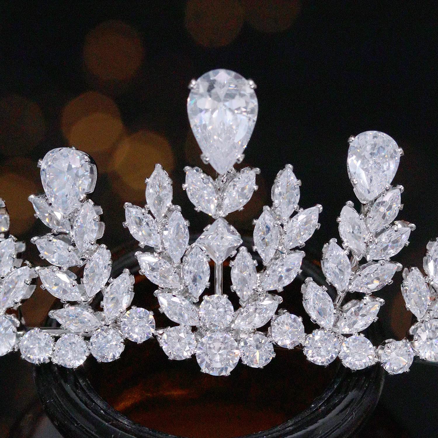 CZ srebrna ślubna tiary i korony dla kobiet, opaska na głowę, elegancka studniówka, słodka ozdoba na 16 urodzin, ozdoba na głowę, księżniczka z kryształową cyrkonią, akcesoria do włosów