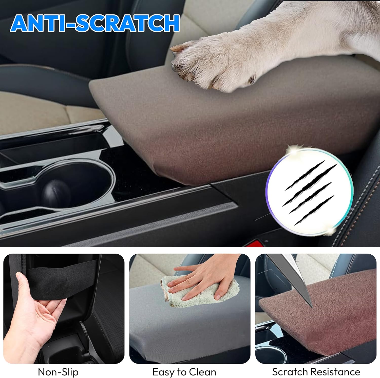 Auto Console Covers- Premium Center Console Armrest Cover Fits Chevy Equinox 2025 Waterproof Neoprene Fabric. (Black)