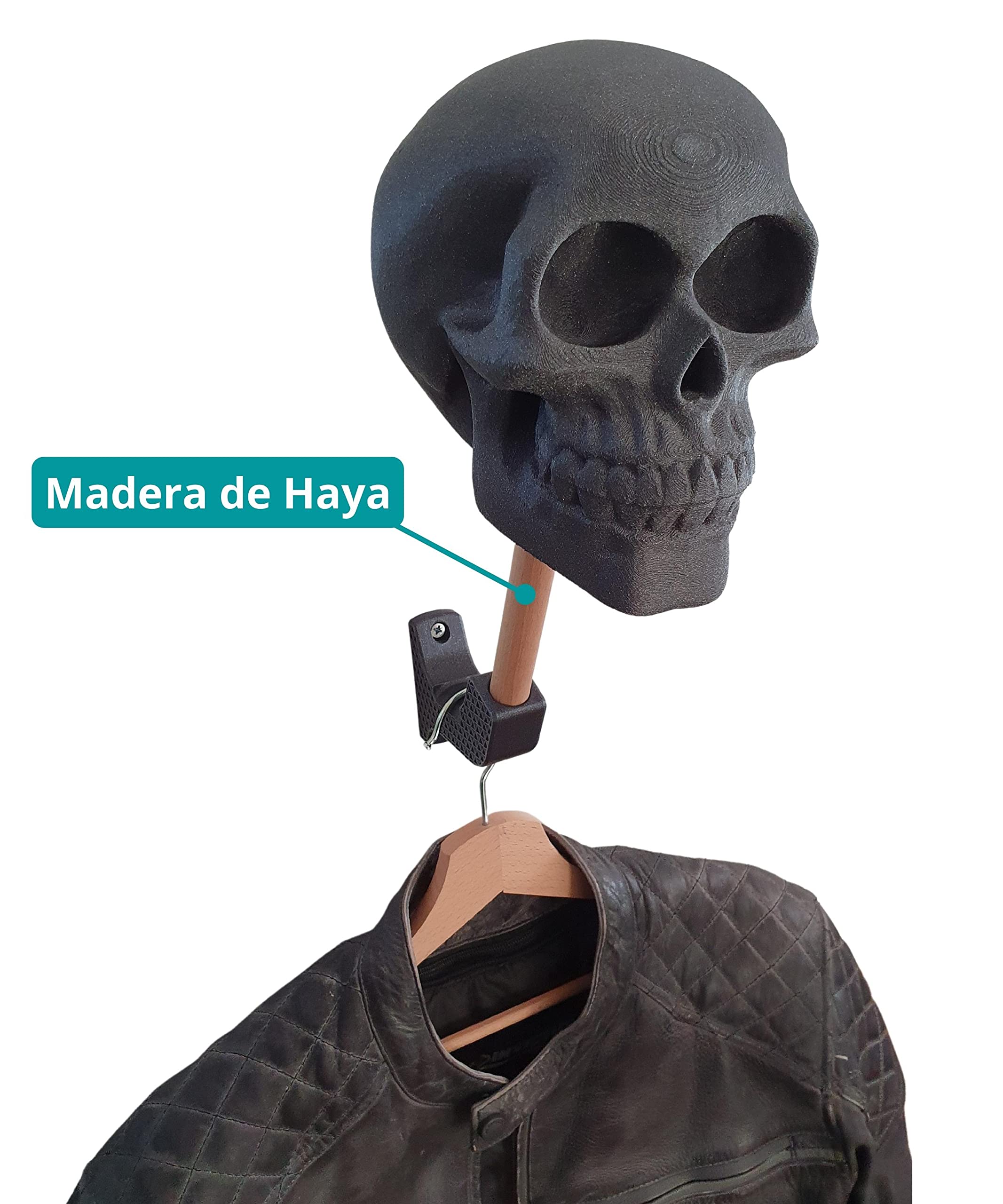 Soporte Casco Moto Calavera - Colgador Casco Moto Pared