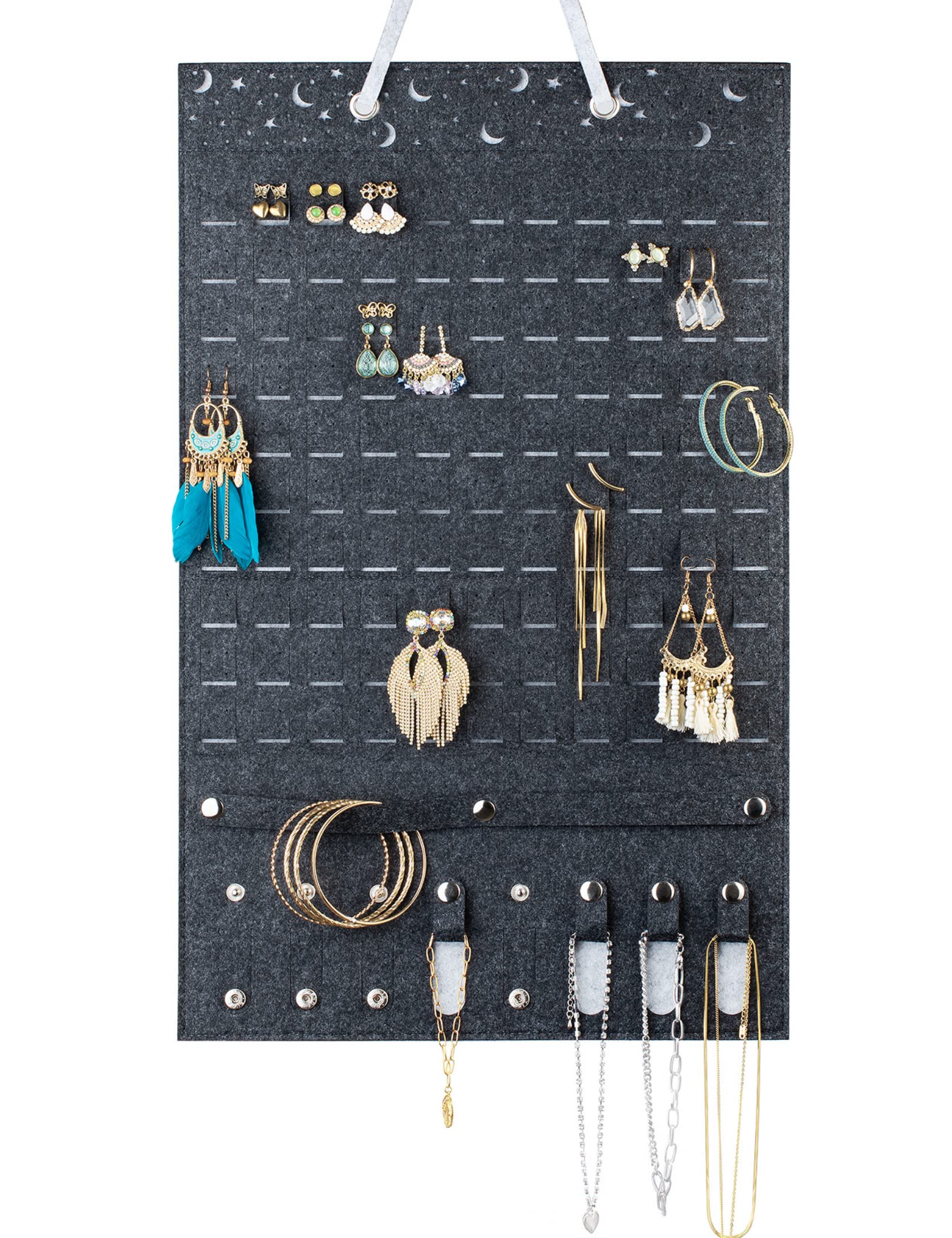 OaqueOaque Hanging Earrings Organizer Wall Stud Earring Holder Felt Jewelry Wall Holder for Earring Storage Display Hanging Jewelry Organizer for Door, Closet and Wall
