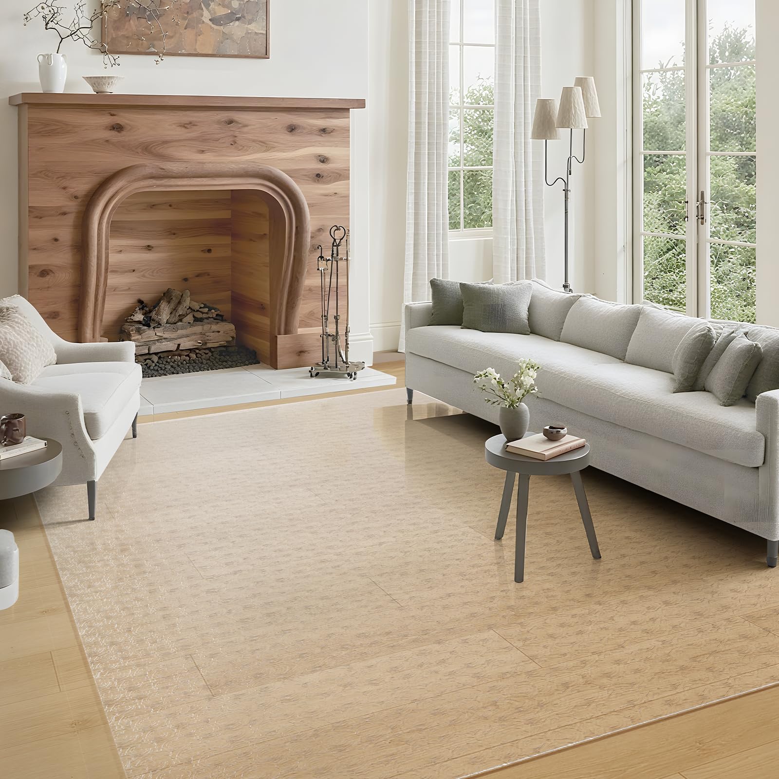 Tydle Clear Floor Mat for Home 5 7 Plastic Area Mat for Living Room Waterproof Area Rug for