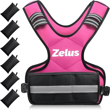 33% off: ZELUS Weighted Vest for Men Women, Adjustable 4-32lb Vest, Removable Weights