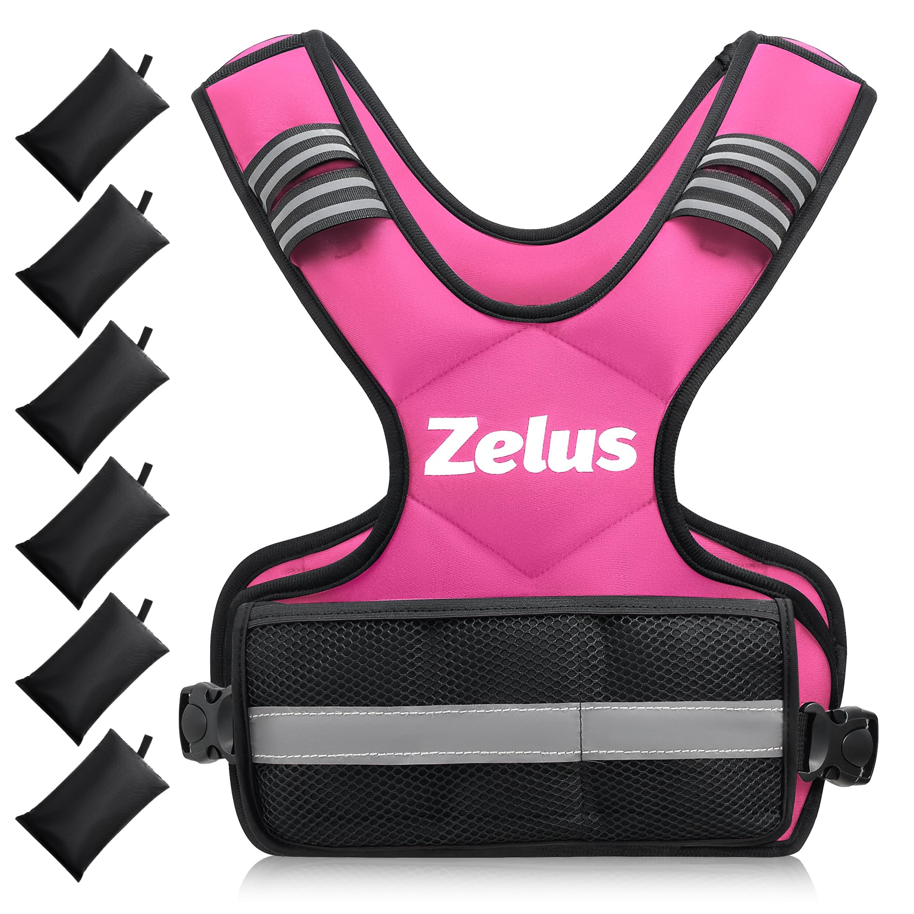 ZELUS Weighted Vest for Men Women,Adjustable 4-32lb Vest, Removable Weights