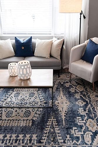 Miniatura 12 de Unique Loom Utopia Collection Alfombra tradicional, geométrica, tribal, tonos cálidos beige (9 pies 0 x 12 pies 0)