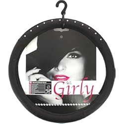 Funda Volante Citroen C2 Sumex FVP125B Funda de Volante Universal, 37-39 cm, Color Negro con Inserciones Tipo Diamantes
