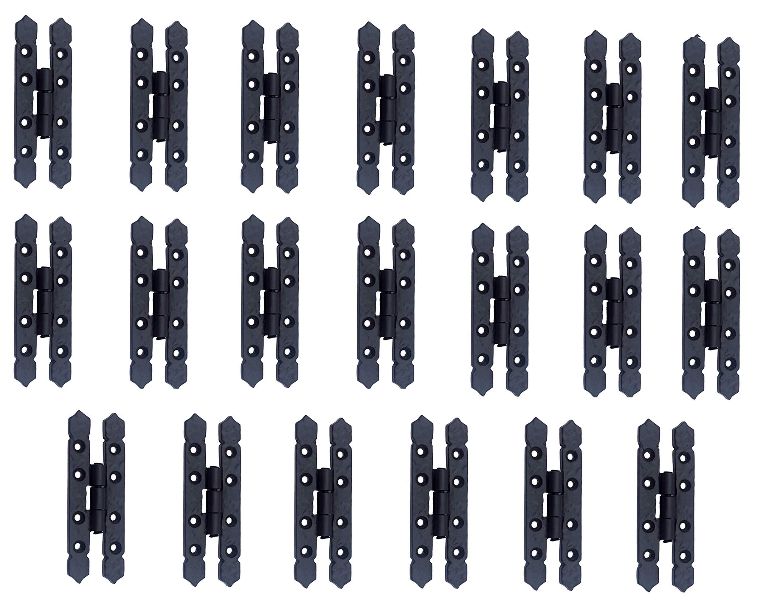 Adonai Hardware "Allon" Antique Cast Iron H Cabinet Hinges (4" x 20 Pack, Black Powder Coated) for Vintage Barn Doors, Cupboards, Kitchen Wardrobes, Wooden Jewelry Box, Sheds, Furniture, Chest and Trunks (B08QRTHDC4) Amazon Price History, Amazon Price Tracker