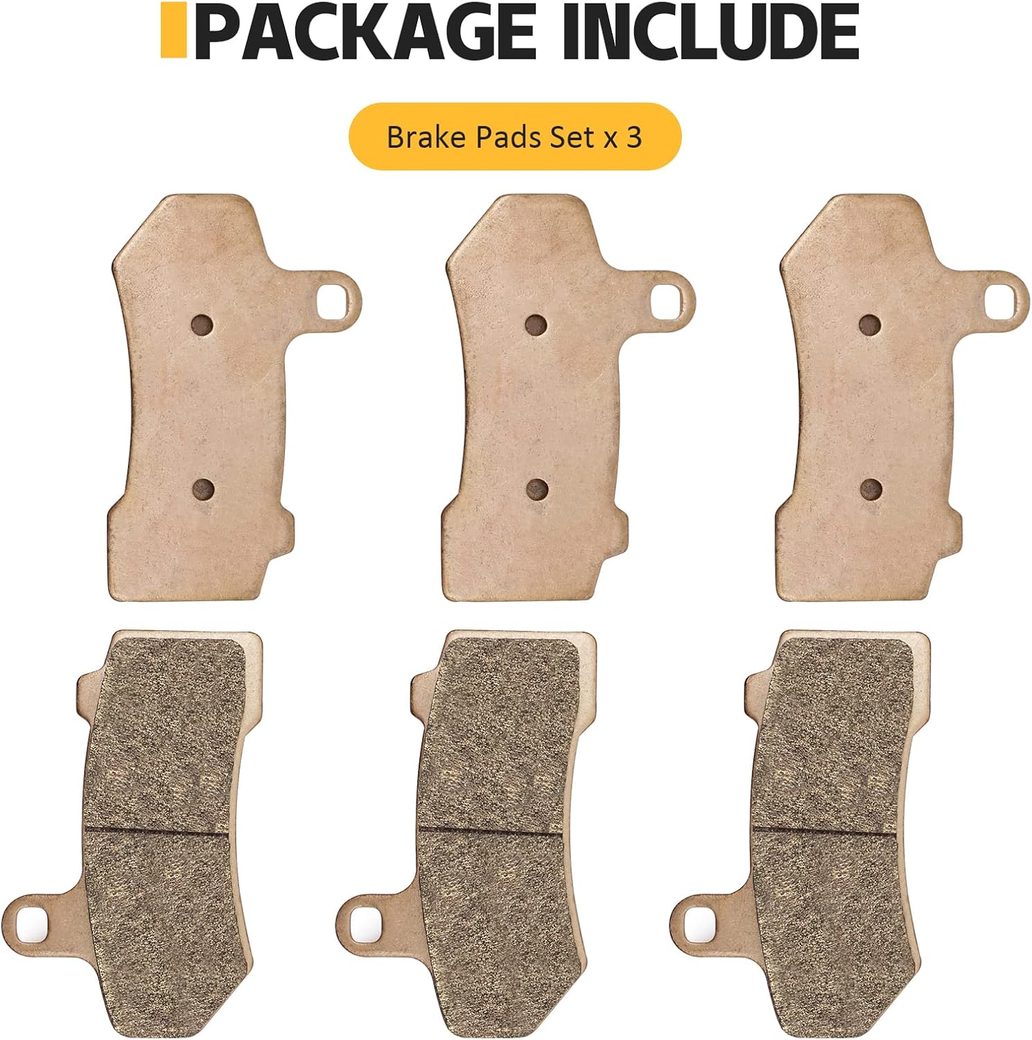 Sintered Brake Pads Front Rear for Harley Davidson Road Glide Road King Street Glide Electra Glide 08-20, Ultra Limited 14-20, Night Rod 06-21, Street Rod 06-07, V-Rod 05-17, Tri Glide