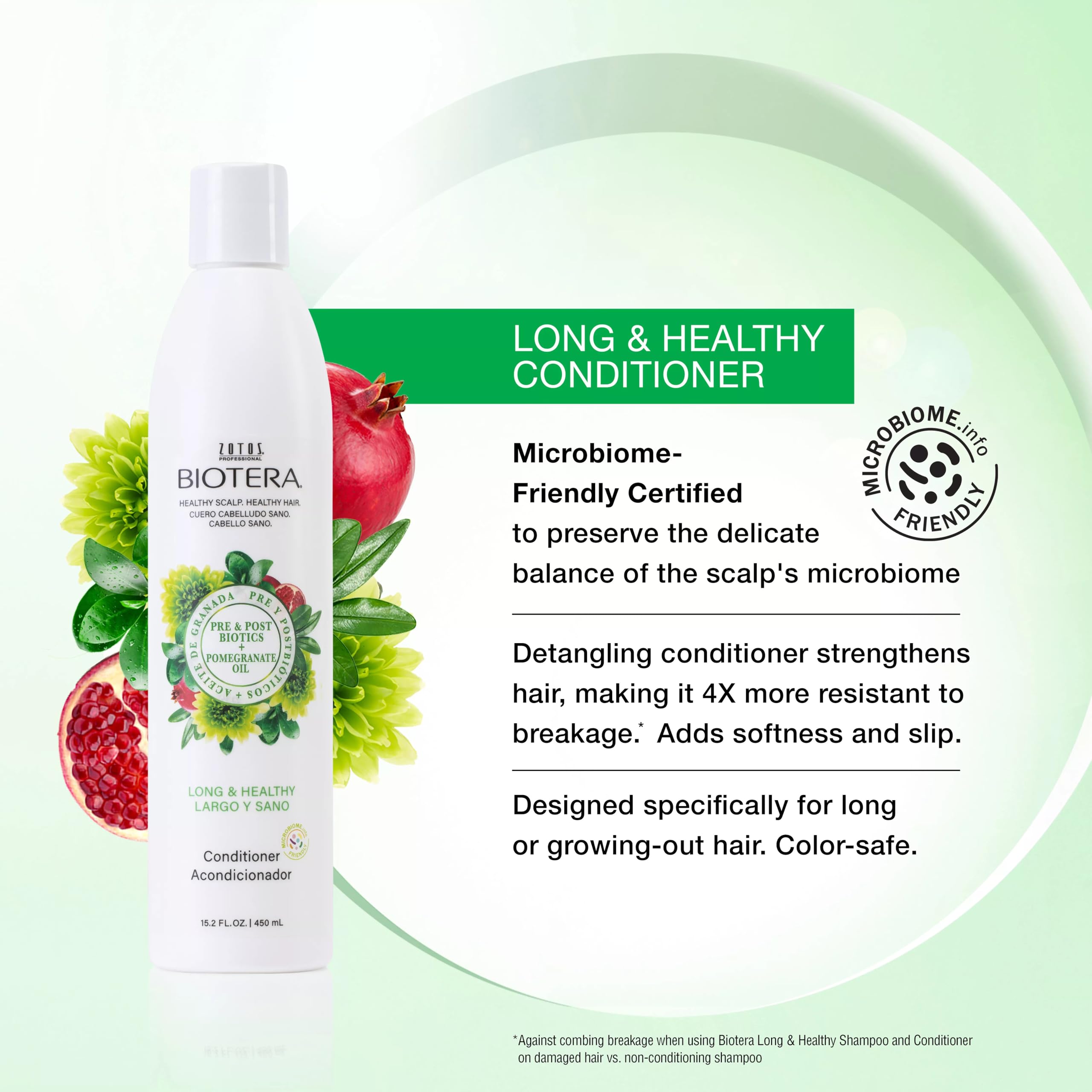 Biotera Long & Healthy Strengthening Conditioner | Strengthens Long, Growing Hair | Microbiome Friendly | Vegan & Animal Test Free | Paraben Free | Color-Safe