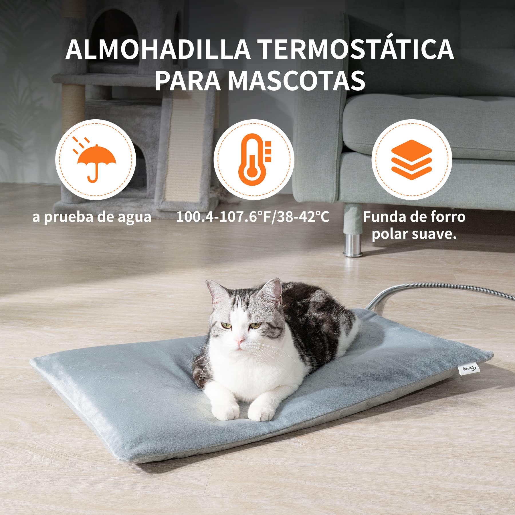 Alfombrilla Comedero Gato Alfombrilla Para Comedero De Mascotas - Silicona - Forma De Nube - 48x26cm - Gris Alfombra Comedero Perro