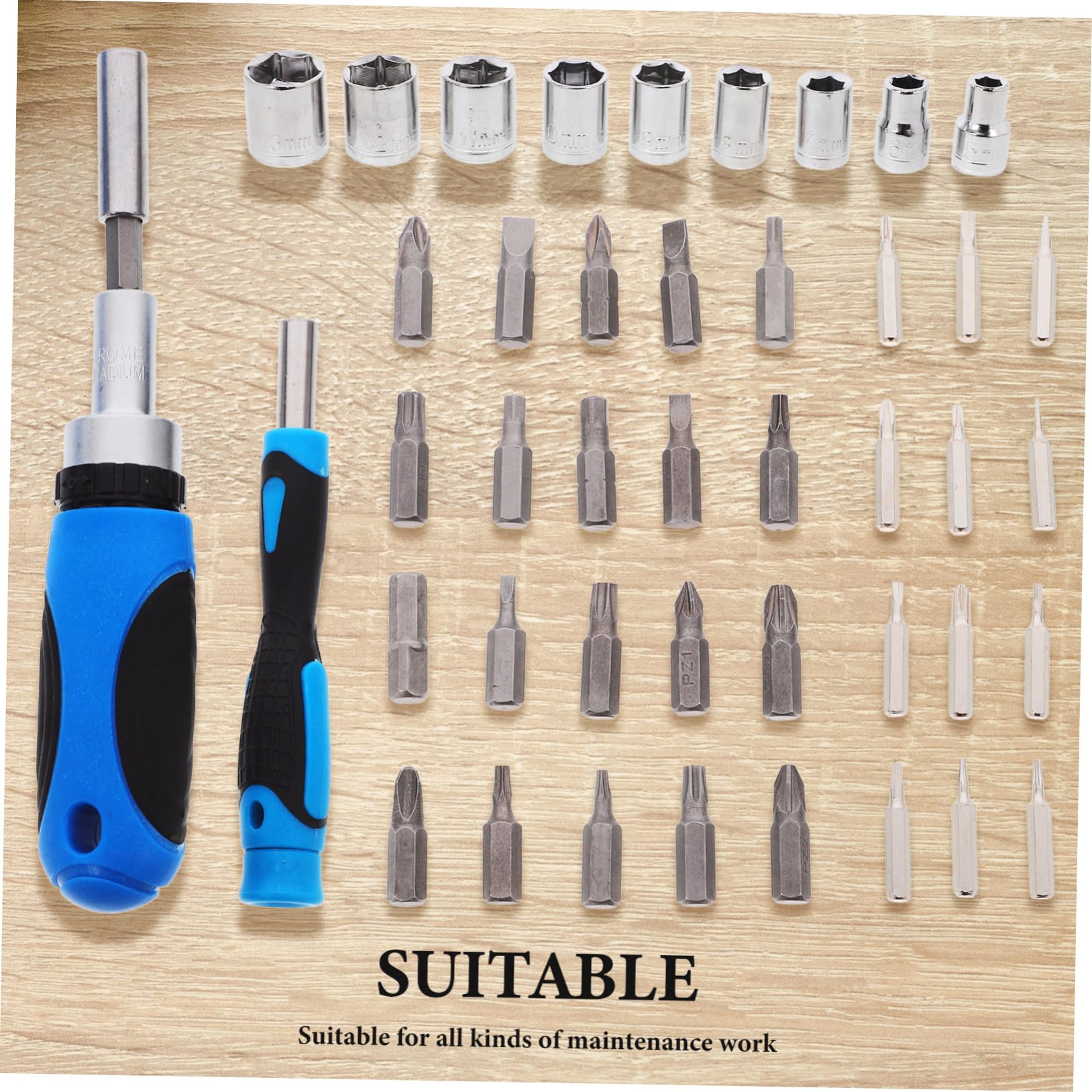 DOITOOL 44piezas Destornilladores De Kit De Llaves De Tubo Precisión Acero Herramientas De Multifuncional
