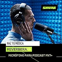 Vista 4 de Shure MV7+ - Micrófono dinámico para podcasts, certificado OBS, audio mejorado, panel LED, salidas USB-C y XLR, modo de nivel automático, filtro