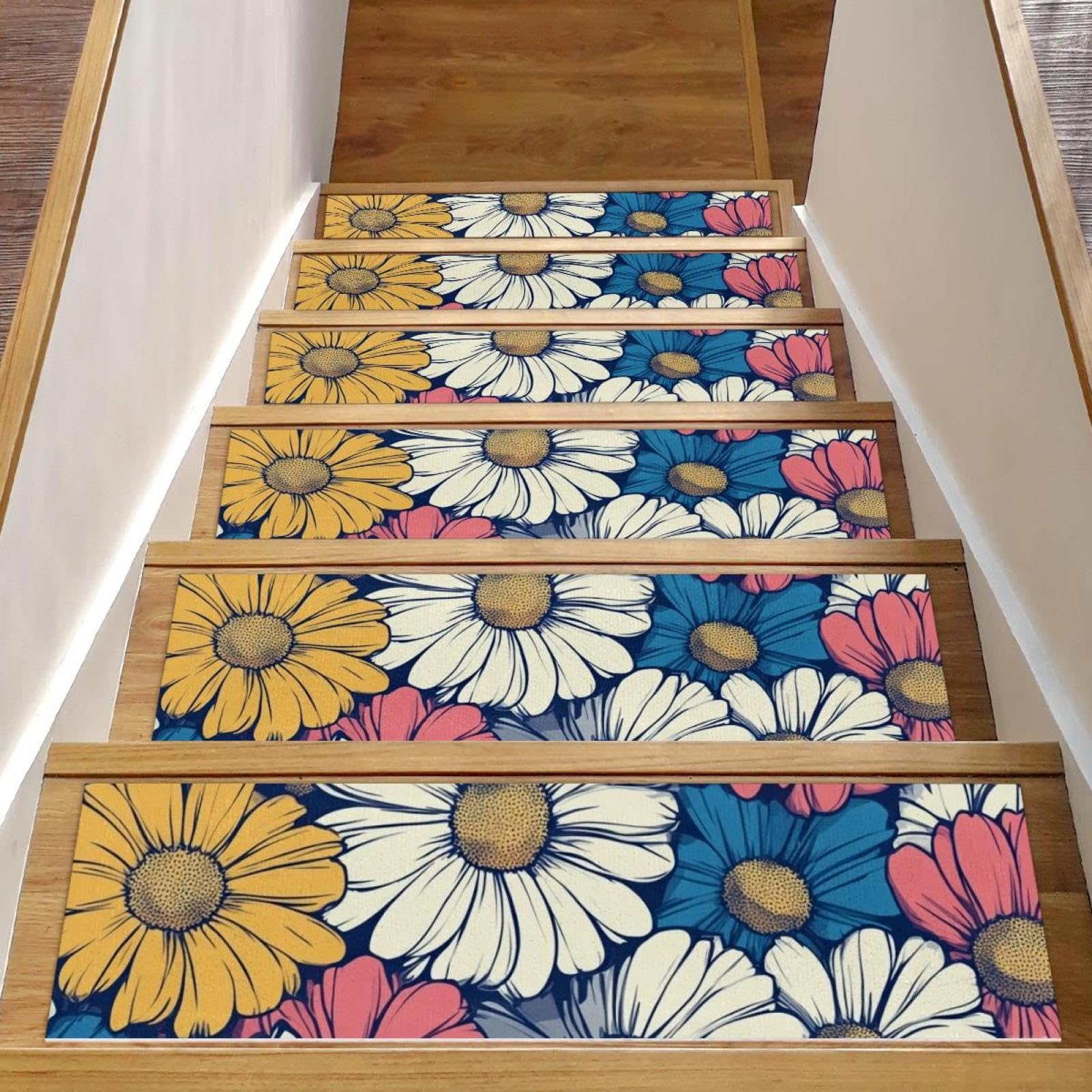 Tapis d'escalier antidérapant lavable pour maison familiale et enfants