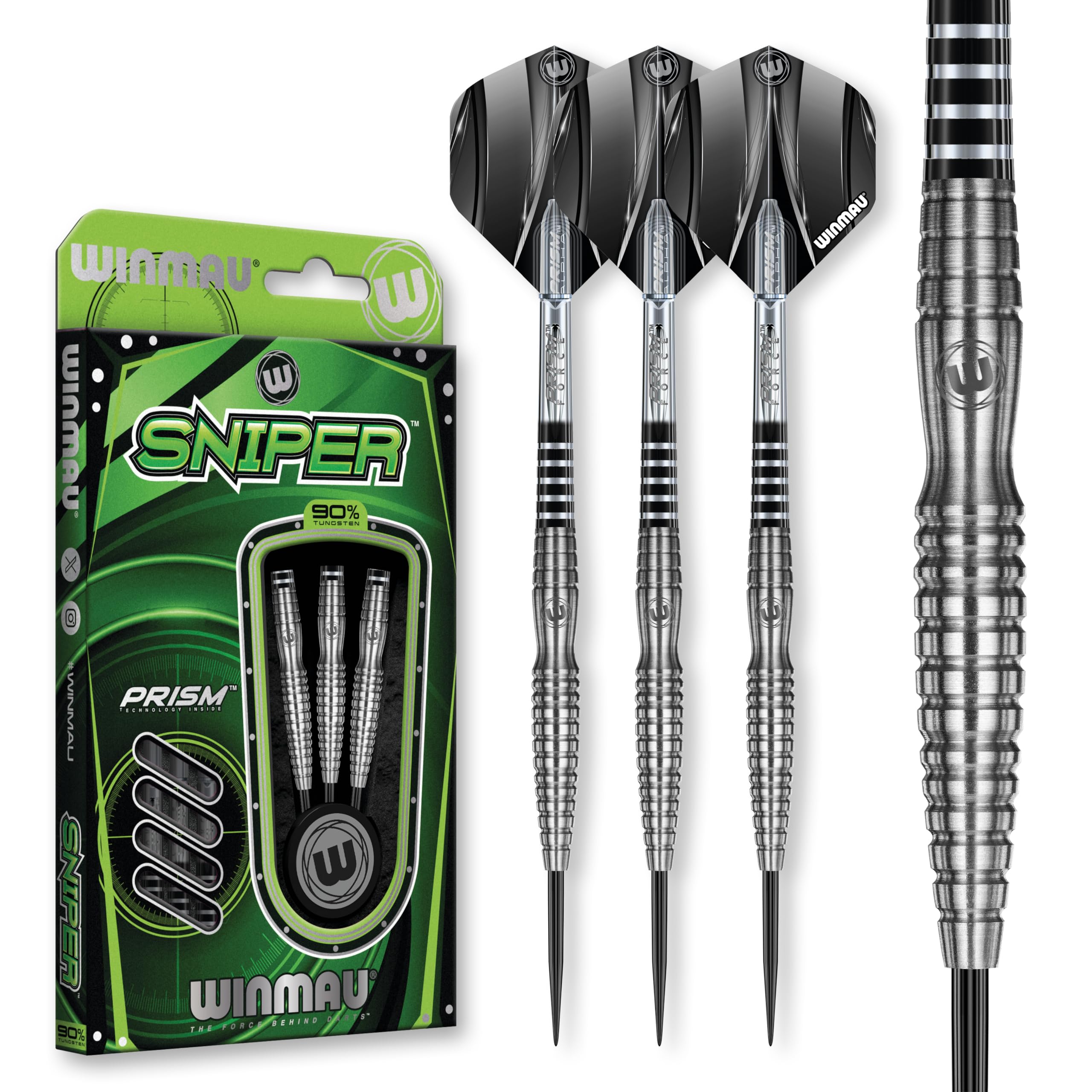 WINMAU Sniper V2 90% Fléchettes Pointe Acier 24g