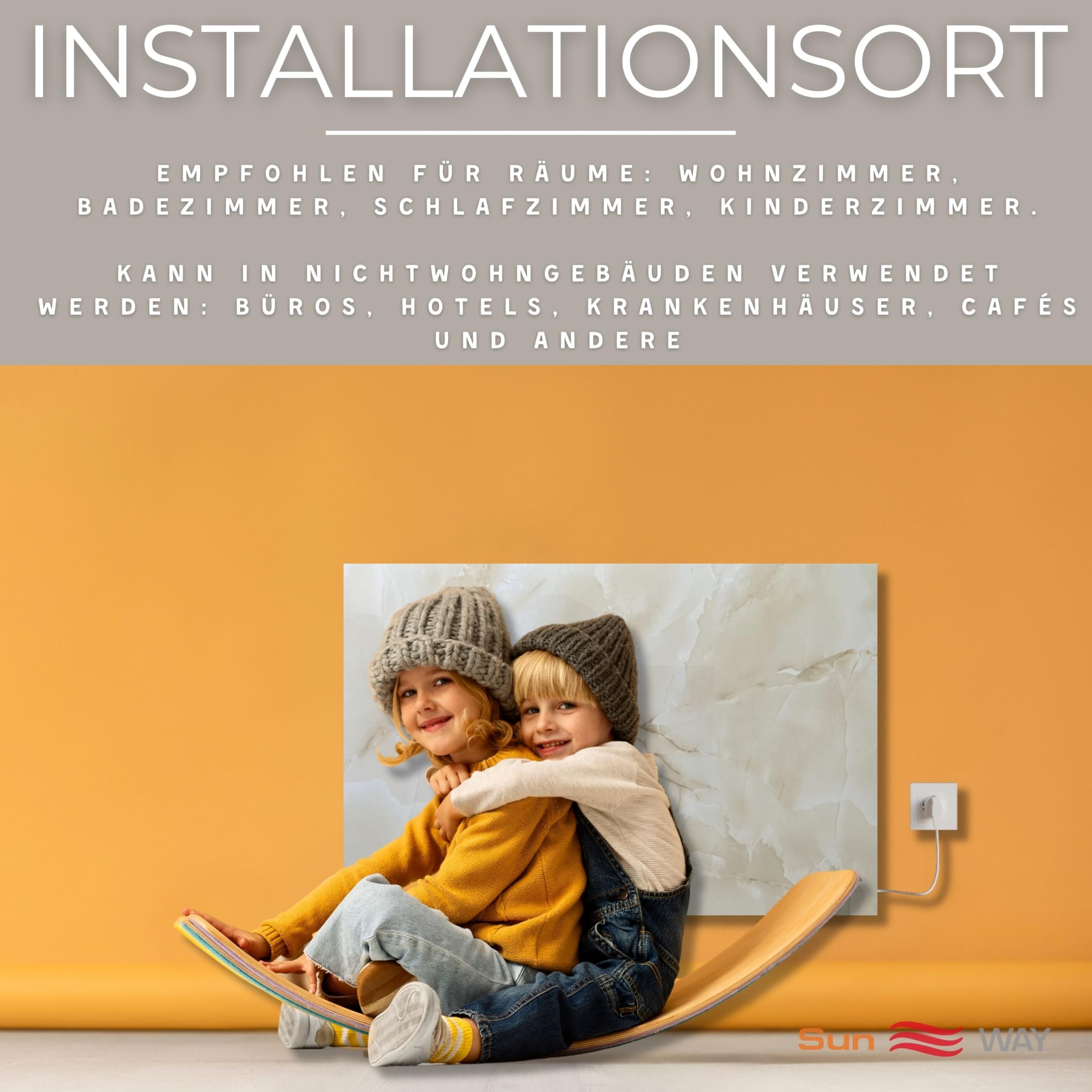 Ceramiczny grzejnik. Konwektor podczerwieni. Sun WAY TCH-RA 750 watt | Ogrzewanie do 15 m² | Z wbudowanym programatorem