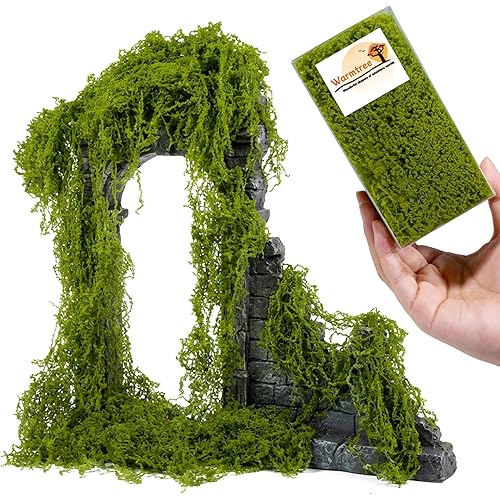 Warmtree Realistic Miniature Vines Simulation Vine Miniature Plants for DIY Mini Model Railway Fairy Garden Architecture Diorama Supplies Scenery Landscape Layout (Light Green)