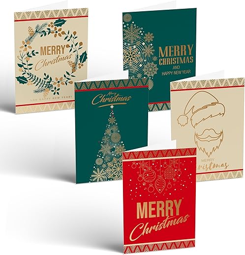 Better Office Products 50 Pack Christmas Cards