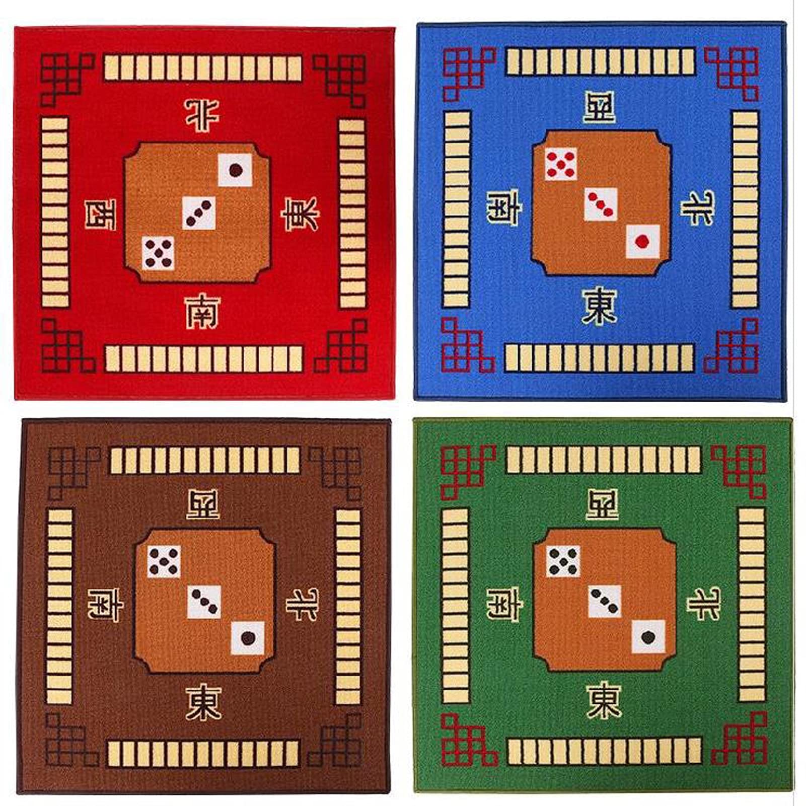 Uziqueif Tappetino Quadrato Mahjong per Gioco da Tavolo Poker, Giochi di Carte, Tavolo, Domino, Tappetino Mahjong per Feste in Famiglia, Accessori per Giochi, eliminazione del Rumore,Grün b,78 * 78cm