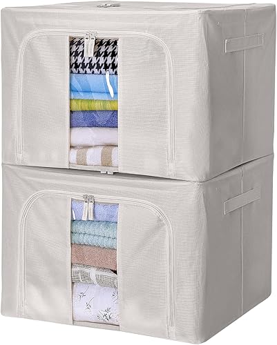 Bolsa de almacenamiento de alambre de hierro - Cajas de almacenamiento plegables - Organizador de almacenamiento de sábanas - Caja de ropa - Bolsas disponible en Yaxa Peru