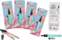 Compasso escolar metal trend blister com 1 pç