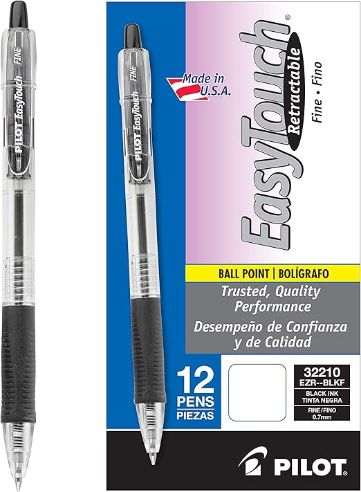 PILOT EasyTouch Refillable & Retractable Ballpoint Pens