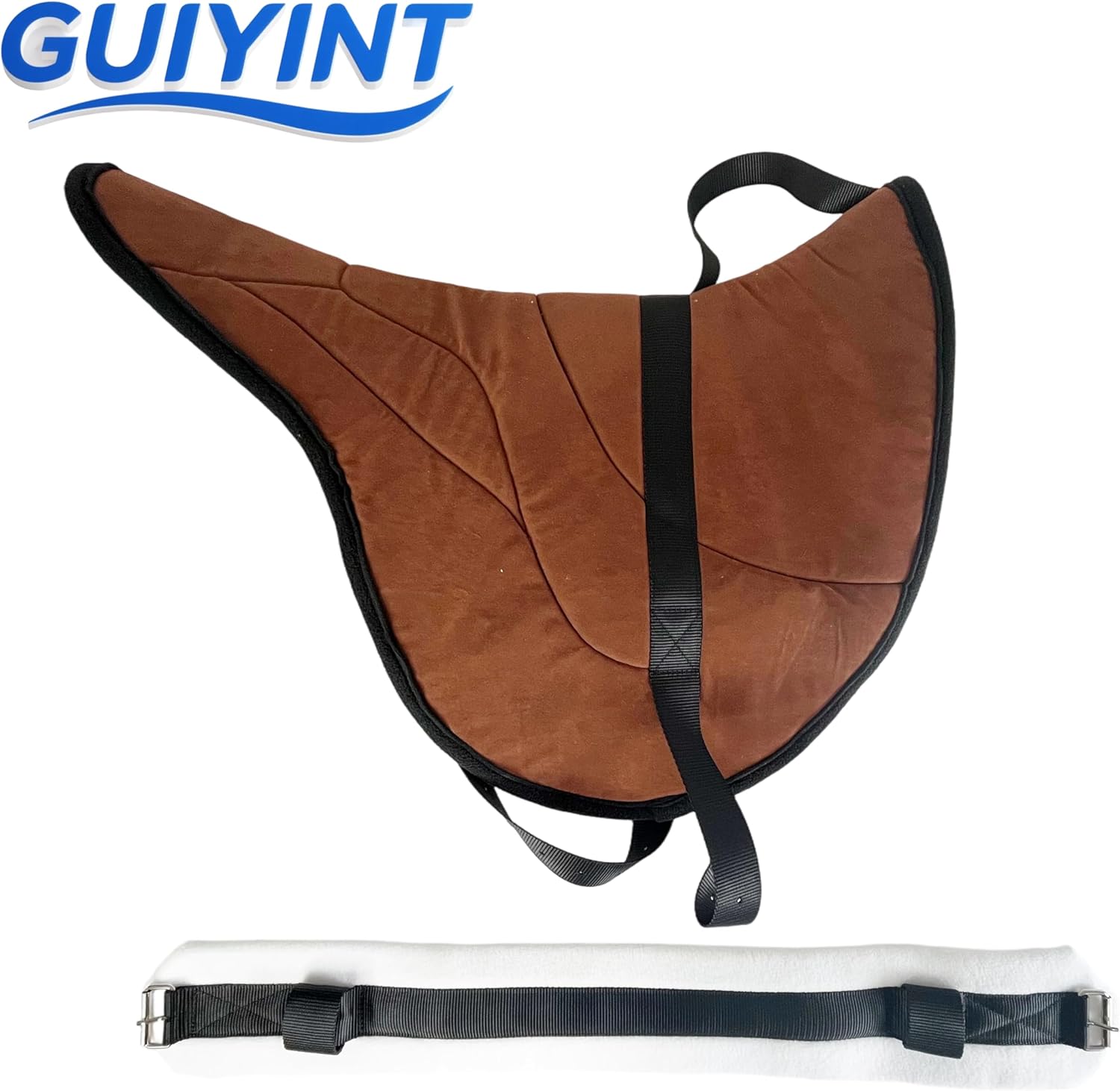 Universal Fit Bareback Pad with Girth -Equestrian Saddle Pad, Horse Riding Bareback Saddle Pad for Most Horses (Universal Model)