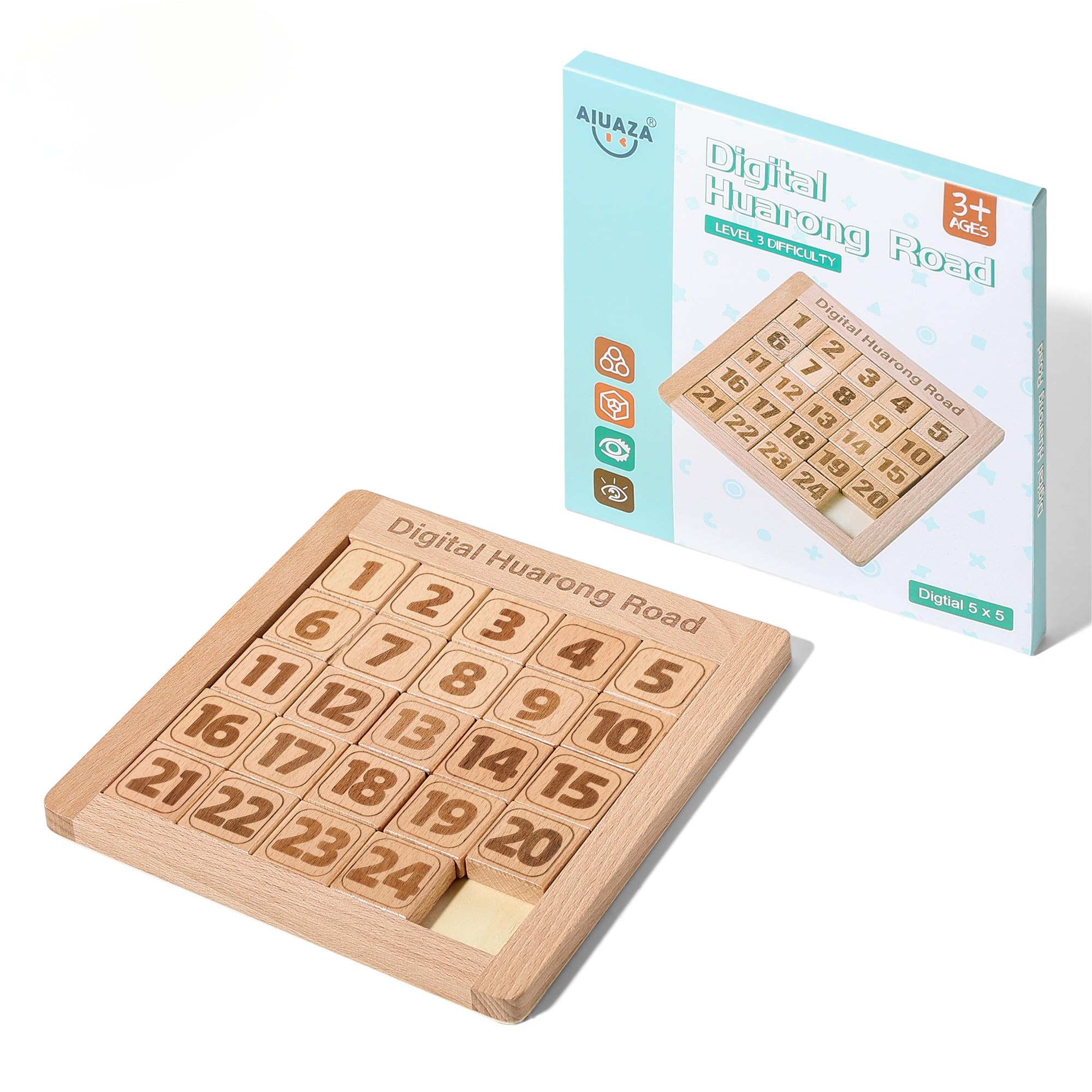 Photo 1 of AIUAZA Wooden Number Sliding Puzzle 1-24