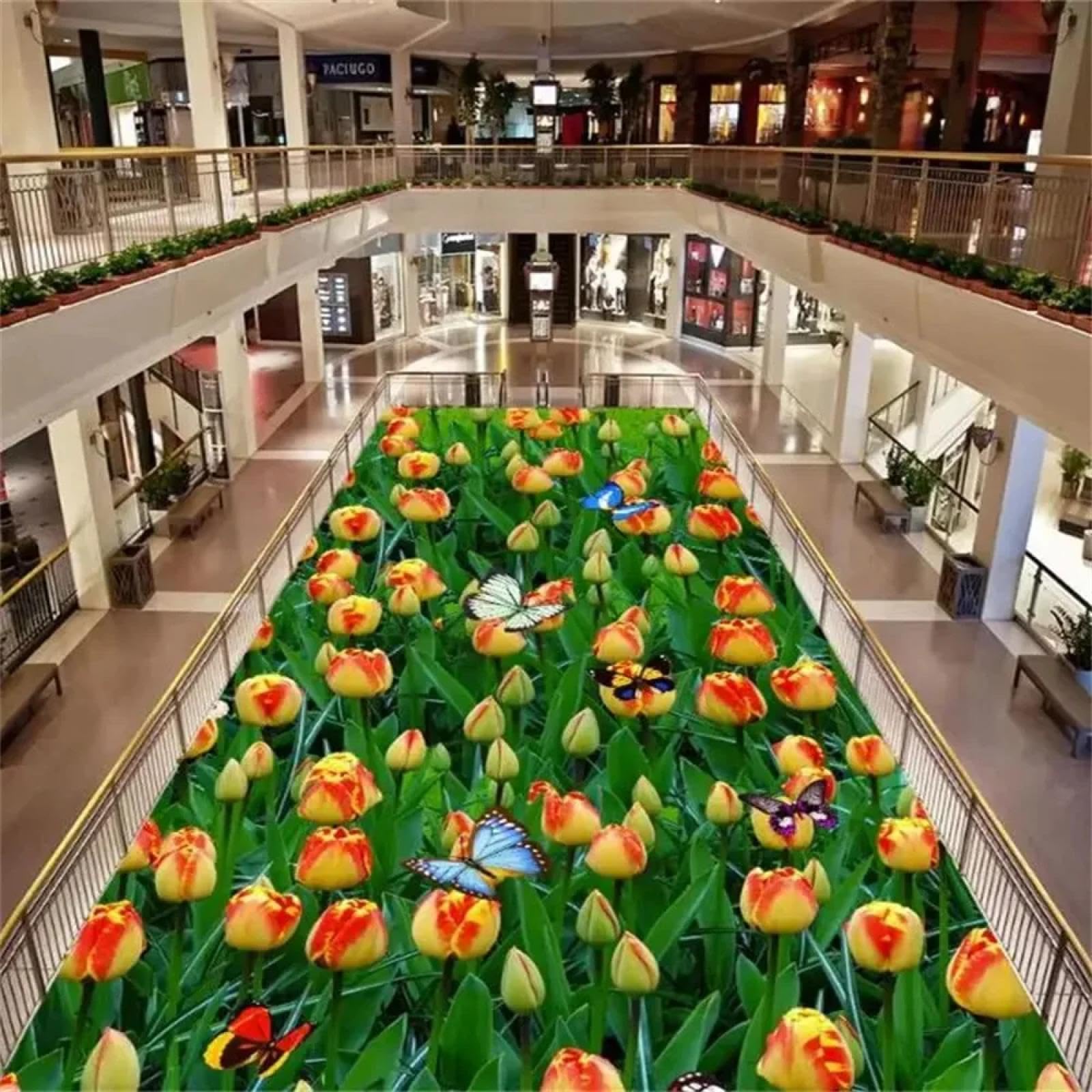 Sticker mural 3D tulipe pour créer une ambiance nature dans la salle de bain