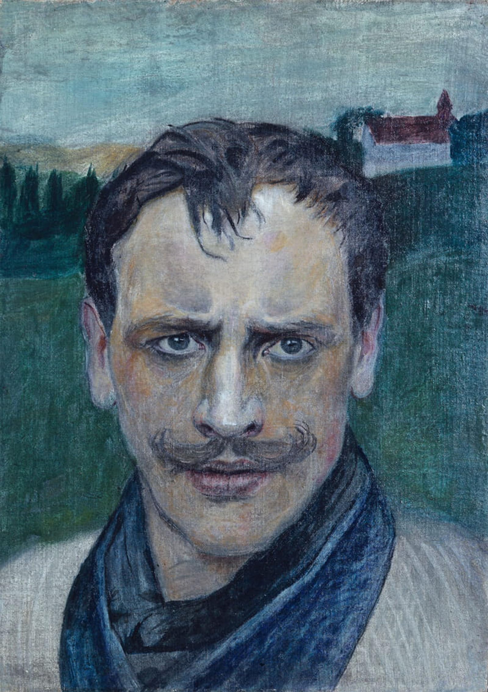 ARTXLXXBN Famous Painting Canvas Artwork Graffiti Print Self Portrait by Harald Oscar Sohlberg Portrait Canvas Image for Home Decor 60x90cm
