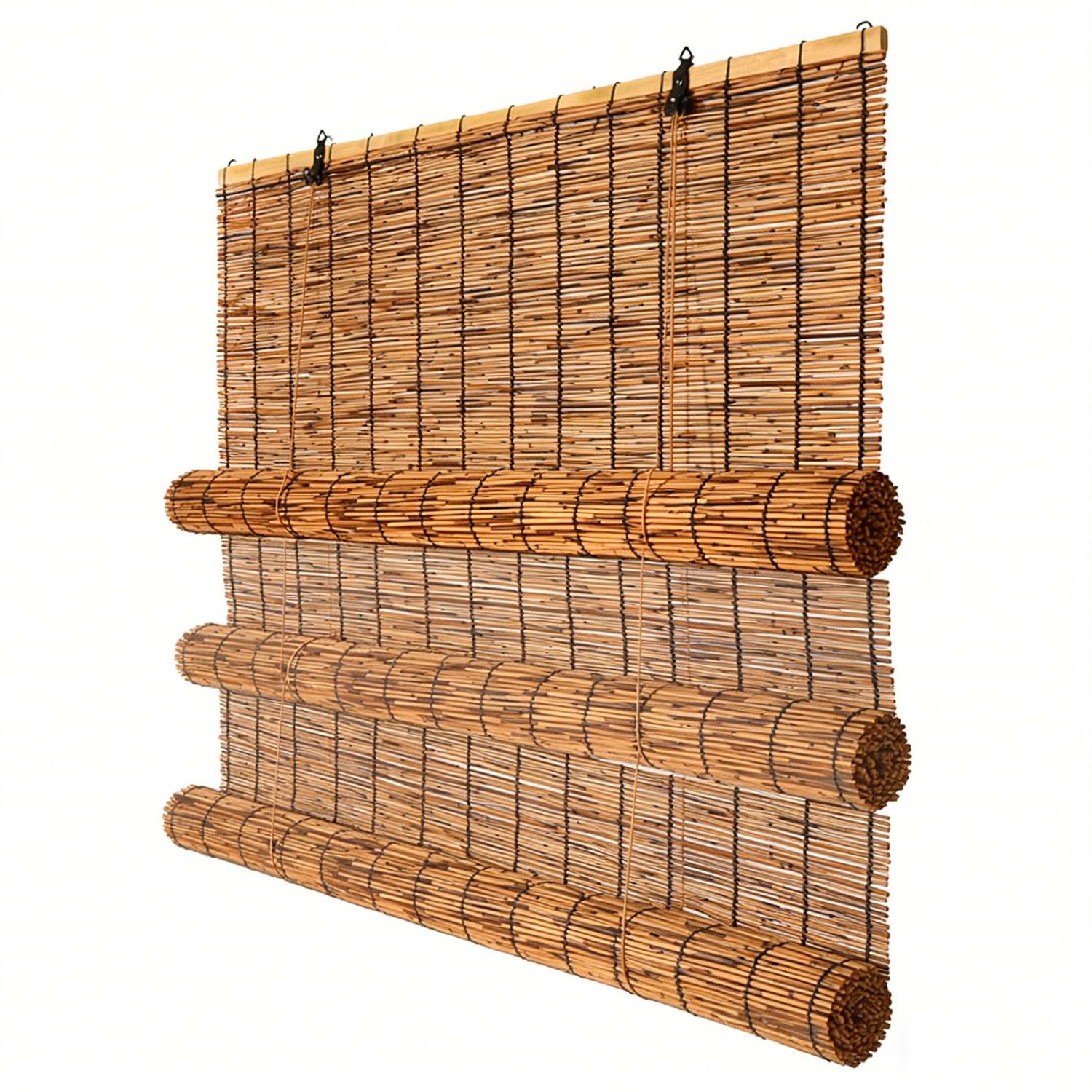 Tende a rullo in bambù con filtro della luce, senza fili, per privacy, ideale per veranda, balcone e cortile, 120 x 100 cm (larghezza x altezza)