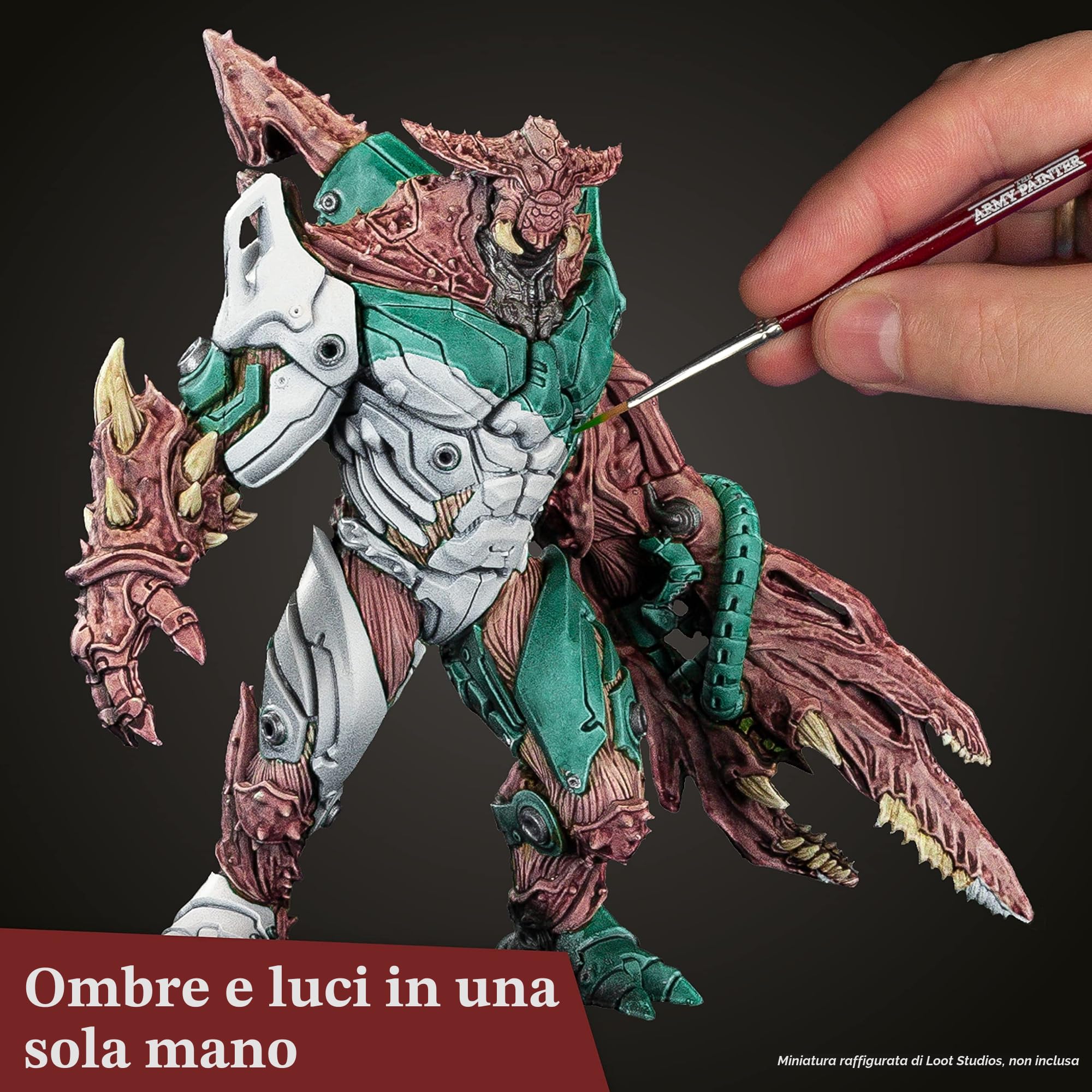 The Army Painter, Speedpaint Mega Set 2.0, 50 x 18 ml Colori Acrilici, incl. 3 metallici, 1 medium e 1 pennelli - Colori modellismo per Dnd e Warhammer 40k