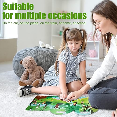 Miniatura 7 de AEAHALY Libros de calcomanías de gelatina para niños de 2 a 4 años, juego de 2 libros silenciosos y ocupados para niños de 1 a 3 años, libro de