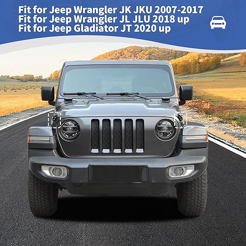 Miniatura 46 de RT-TCZ Kit de pestillos de capó para Wrangler compatible con Jeep Wrangler JK JL Gladiator JT, accesorios exteriores rojos, 2 piezas (3 agujeros)