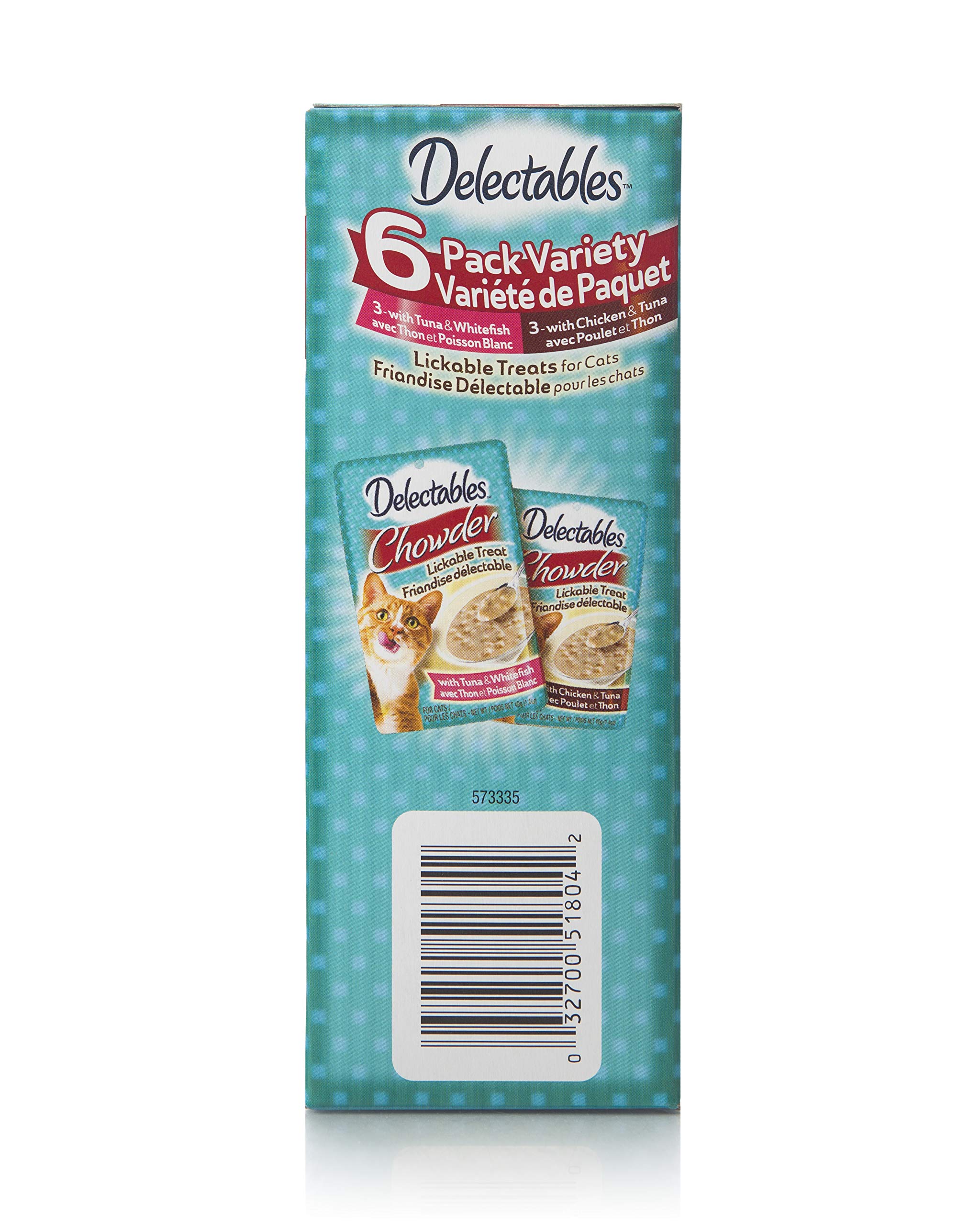Hartz Lickable mokry przysmak dla kotów, chowder, 6 sztuk, tuńczyk, sieja, kury i tuńczyk