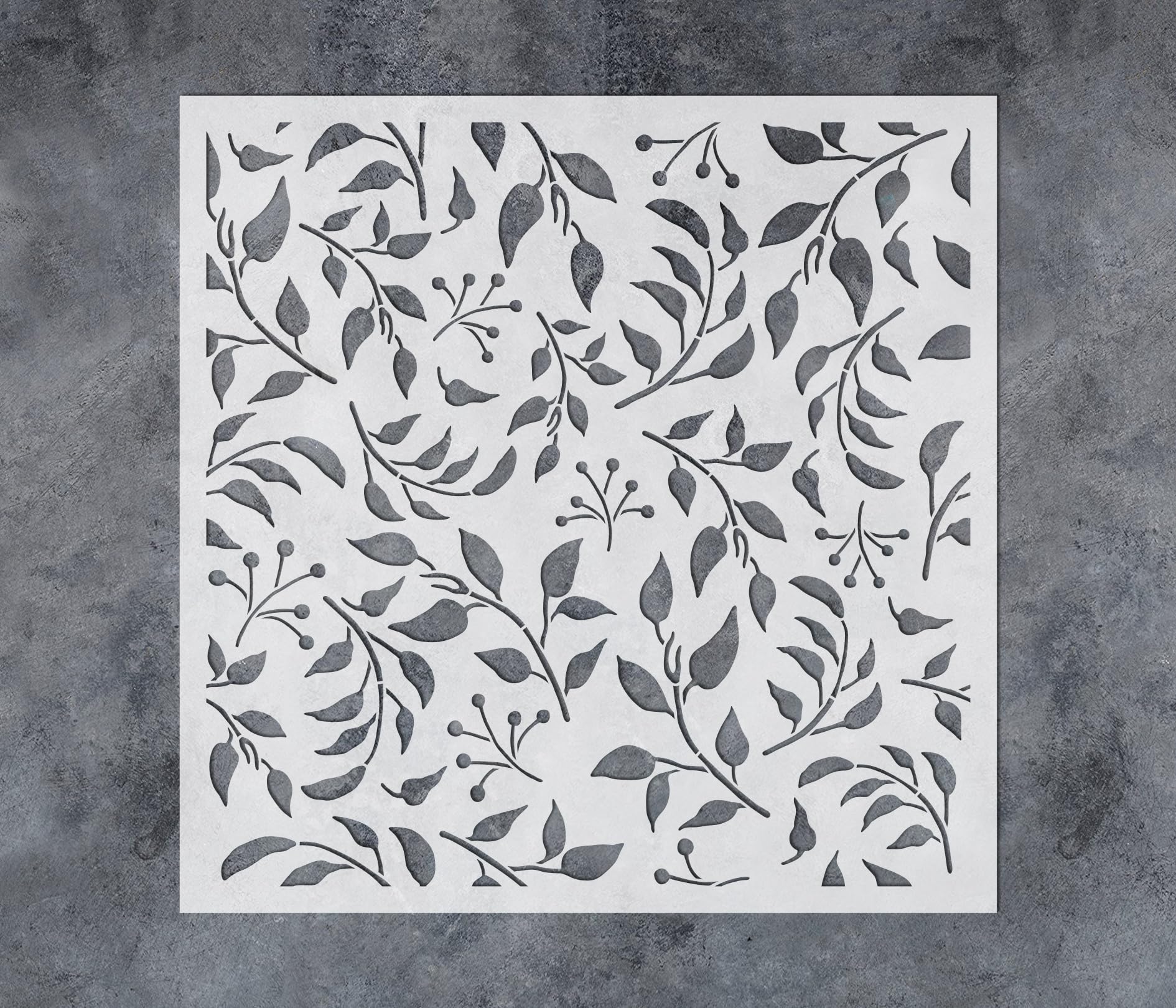 GSS Designs Large Leaf Stencils 16x16Inch Nursery Decor Wall Stencil Large Reusable Leaf Wall Painting Stencils