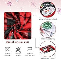 Vista 3 de Mantel de Navidad de 60 x 84 pulgadas, mantel rectangular de tela de Navidad reutilizable para invierno, hogar, comedor, fiesta, picnic, decoración