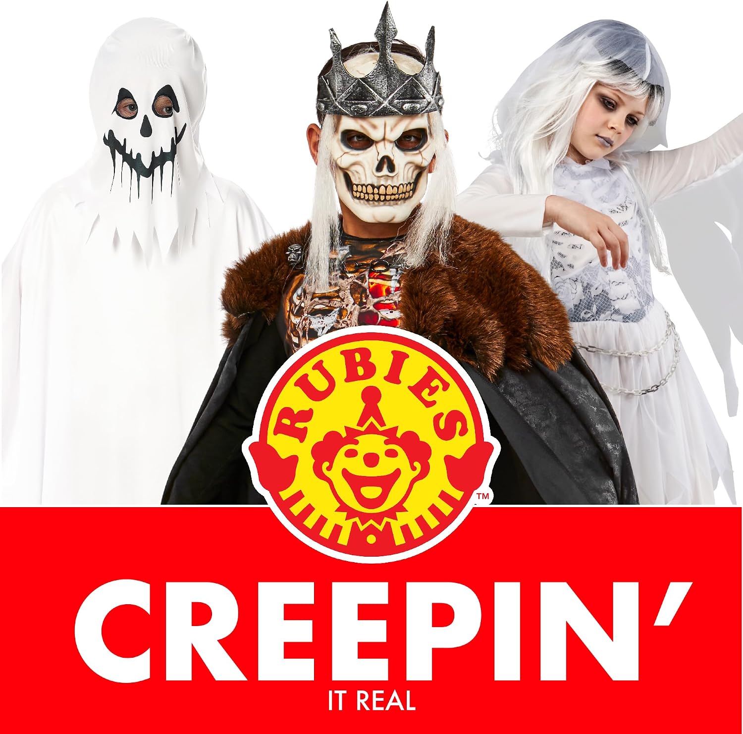 Rubies Dead King Costume Top with Cape and Mask for Kids, Boy's Large
